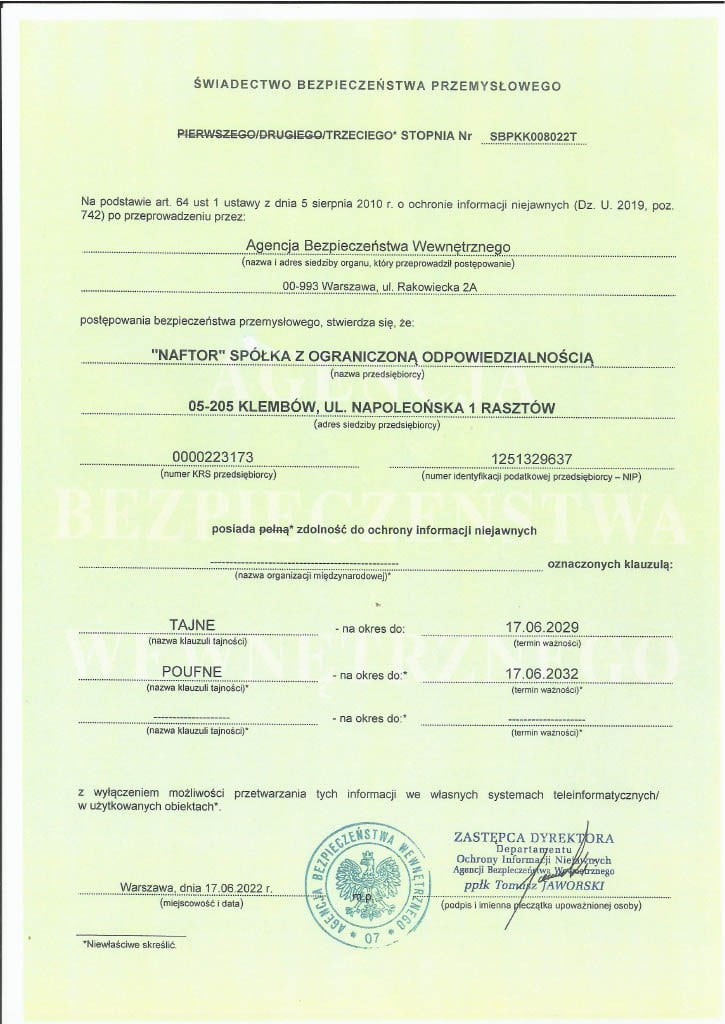Innowacyjne systemy bezpieczeństwa, ochrona fizyczna, zabezpieczenia techniczne obiektów, szkolenia.